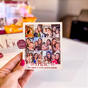 Polaroid 12 Fotos Personalizada | Especial Dia das Mães | Imã decorativo para Geladeira