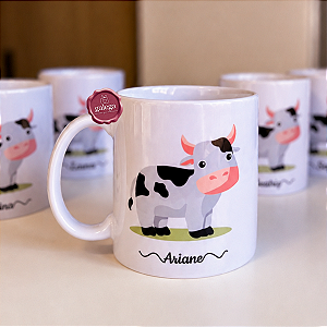 Caneca Vaquinha Galega Personalizada com nome 325 ml
