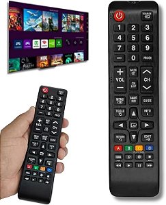 Controle Remoto Compatível com SAMSUNG TV TODOS OS MODELOS LCD LED 3D 4K HDTV SmartHub