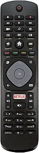 Controle Remoto Compatível com Tv Philips Smart 4K Lcd Led Função Netflix