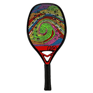 Raquete Beach Tennis Turquoise DNA Colors Extreme Vermelha – Full Kevlar 21mm