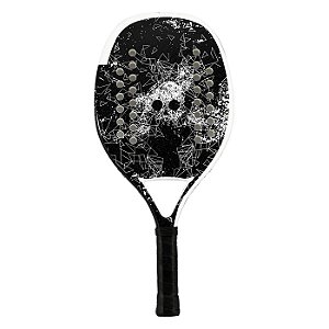 Raquete Beach Tennis Turquoise Black Death Team Branca – Fibra de Vidro + Extra Soft EVA
