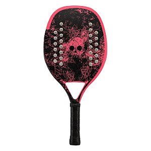 Raquete Beach Tennis Turquoise Black Death Team Rosa – Fibra de Vidro + Extra Soft EVA