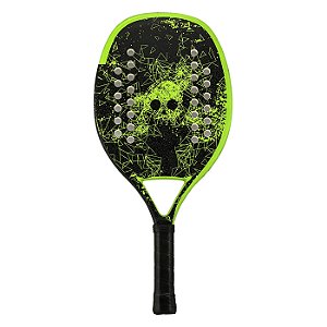 Raquete Beach Tennis Turquoise Black Death Team Verde – Fibra de Vidro + Extra Soft EVA