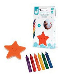 Kit 7 Canetinhas Divertidas Educa Colorindo No Banho Janod