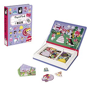 Livro Magnético Princesas 63 Peças - Janod