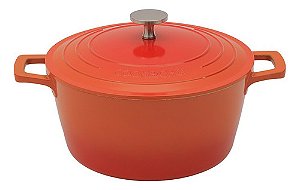 Panela Caçarola Alta 20cm Cook&chef Laranja 4,5mm Mimo Style