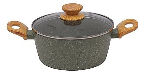 Panela Caçarola Verde 20cm Indução Cerâmico 4mm Style Cook