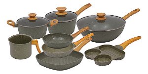 Jogo 8 Panela Cerâmica Indução Verde Style Cook Mimo Style