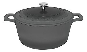 Panela Caçarola Alta 28cm Cook&chef Cinza 4,5mm Mimo Style