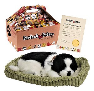 Cachorro Pelúcia Respira Border Collie Adult Perfect Petzzz