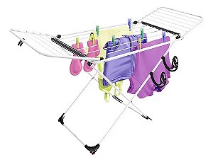 Varal De Chao Pegasus Aco Com Seca Tenis 139x56x88 - Secalux Branco