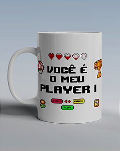 Caneca Estampa Mário "Player 1"