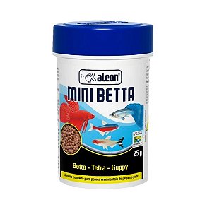 Ração Alcon Mini Betta Peixes Ornamentais Pequeno Porte 25 G