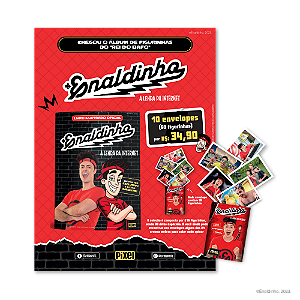 Kit de 10 envelopes com 50 cromos do Livro ilustrado Enaldinho - a lenda