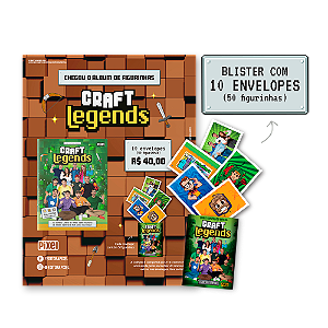 Kit de 10 envelopes com 50 cromos - Álbum oficial Craft Legends