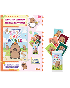Kit de 10 Envelopes com 50 Cromos – Álbum Oficial Cute Capy World