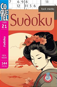 Livro Coquetel Sudoku 21: Níveis fácil e médio