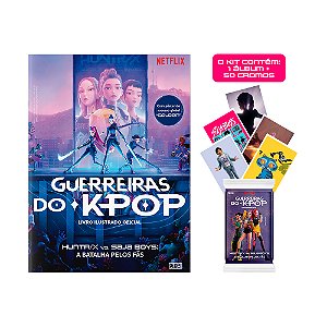 O Livro Ilustrado Oficial Guerreiras do KPop + 10 envelopes de figurinhas