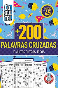 Livro Coquetel + 200 Palavras Cruzadas Médio 45