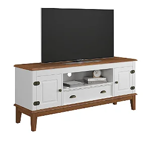 Rack 2 Portas + 1 Gaveta Branco