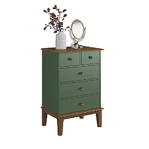 Cômoda 5 Gavetas Verde
