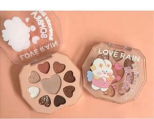 Paleta de Sombras e Iluminador Lové Rain