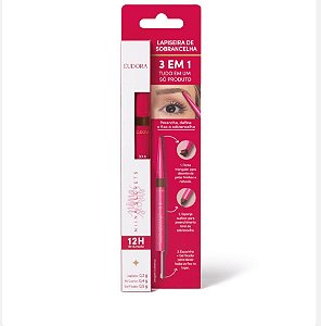 Lapiseira de sobrancelha 3 em 1 cor escura - Nina Secrets 11g
