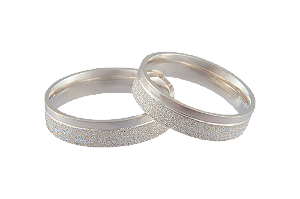 Par Aliança Prata 950 Brilho E Diamantada 5mm - ALP399