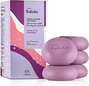 Sabão em barra Natura Tododia de 90 g pacote x 5