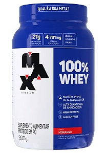 100% WHEY POTE 900G - MORANGO