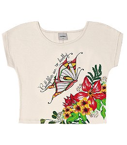 Blusa Infantil Feminina Borboleta Rovitex Kids