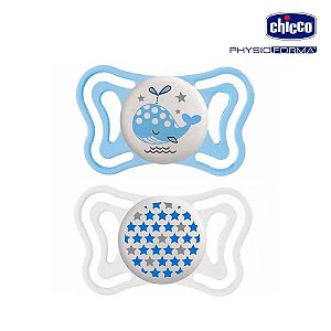 Chupeta physio light (0-6m) Azul Chicco - 2 Unidades