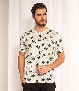 Camiseta masculina Rovitex Estampa Floral