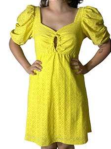 Vestido Godê Amarelo Tam M