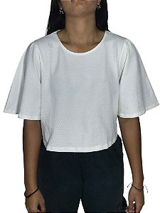 Blusa Cropped Canelada Off White Rovitex – Estilo e Conforto Atemporal