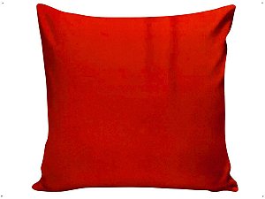 Capa Almofada Decorativa Vermelho Lisa 100% Algodão Tricoline 45x45 Com Zíper Invisível