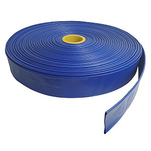 Mangueira Flat Chata Azul 2 Polegadas Irrigação Drenagem Medida 1 Metro