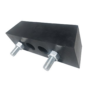 Batente Maciço Calço de Borracha Para Caminhões Docas 180x57x50mm Borrachas Londrina