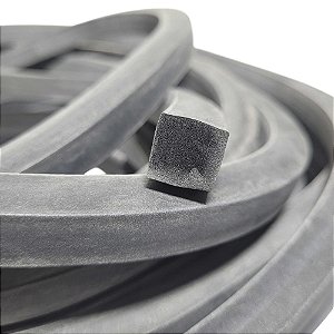 Borracha Perfil Esponjoso Vedação 15X15mm SBR Macio - 1 Metro