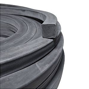 Borracha Perfil Esponjoso Vedação Macio 25x25mm - 1 Metro Borrachas Londrina