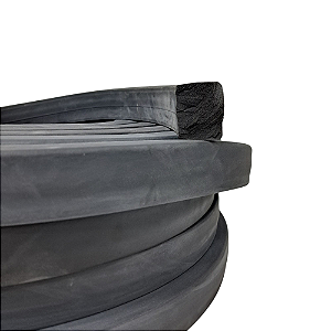 Borracha Perfil Esponjoso SBR Vedação 40x30mm Estireno - 1 Metro Borrachas londrina