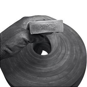 Borracha Perfil Esponjoso Vedação 54x18mm Macio - 1 Metro Borrachas Londrina