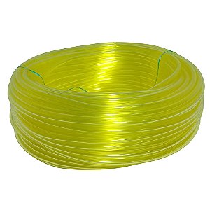 Mangueira Combustível Silicone Amarela 4mm x 1,5mm Borrachas Londrina - 1 Metro