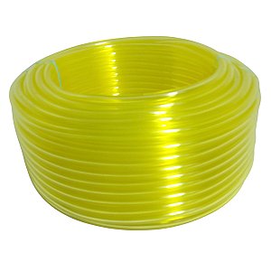 Mangueira Combustível Silicone Amarela 5mm x 2,5mm Borrachas Londrina - 1 Metro