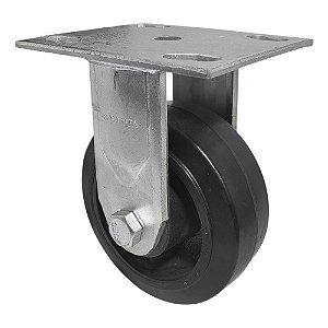Rodízio Fixo FSC 52 BE Borracha Preto Schioppa, 250kg - 1 Uni Borrachas Londrina