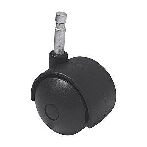 Rodízio Giratório P/ moveis SQ40 HG 7X50mm Preto até 30kg - 1 Uni Borrachas Londrina