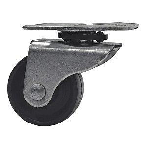 Rodizio Giratório Para Móveis Pequenos Com Base 30X45 Preto 25KG - 1 Unidade Borrachas Londrina
