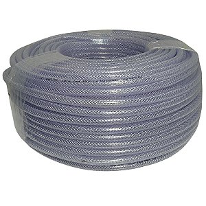 Mangueira Atóxica Trançada PT250 PVC 3/8 de Polegada Chopp Borrachas Londrina - 1 Metro
