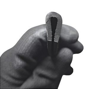 Perfil Borracha SBR Debrum Acabamento Tipo U 18,5mm 1 Metro - Borrachas Londrina